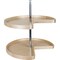 Hardware Resources 32" Kidney Two-Shelf Banded Wood Lazy Susan Set BLSK232-SET - alternate 1